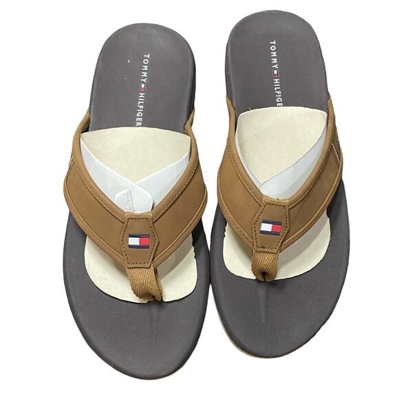 TOMMY HILFIGER Men\'s Serio Flexible Flip Flop Sandals 12M